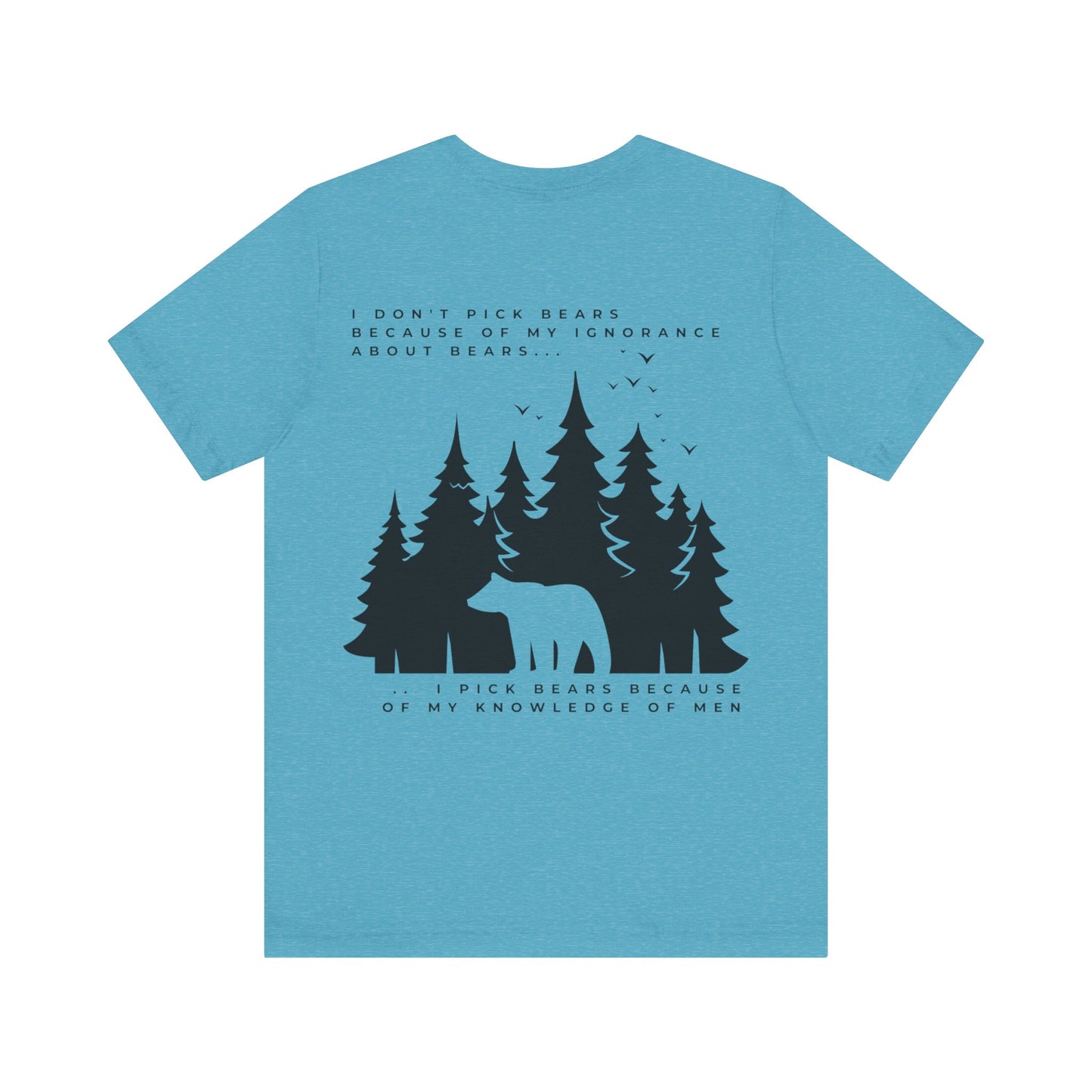 Women's Two-Sided Graphic "Team Bear" Tee - Black Graphics