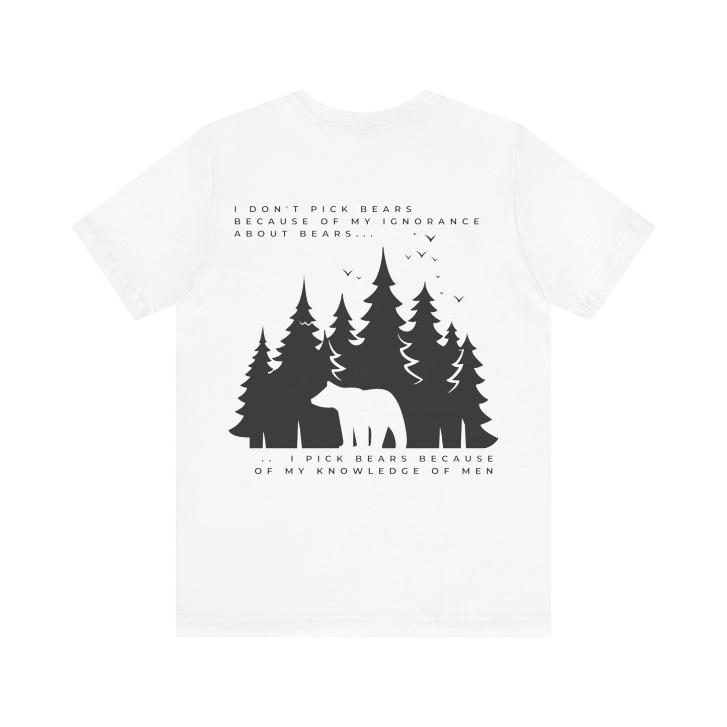 Women's Two-Sided Graphic "Team Bear" Tee - Black Graphics