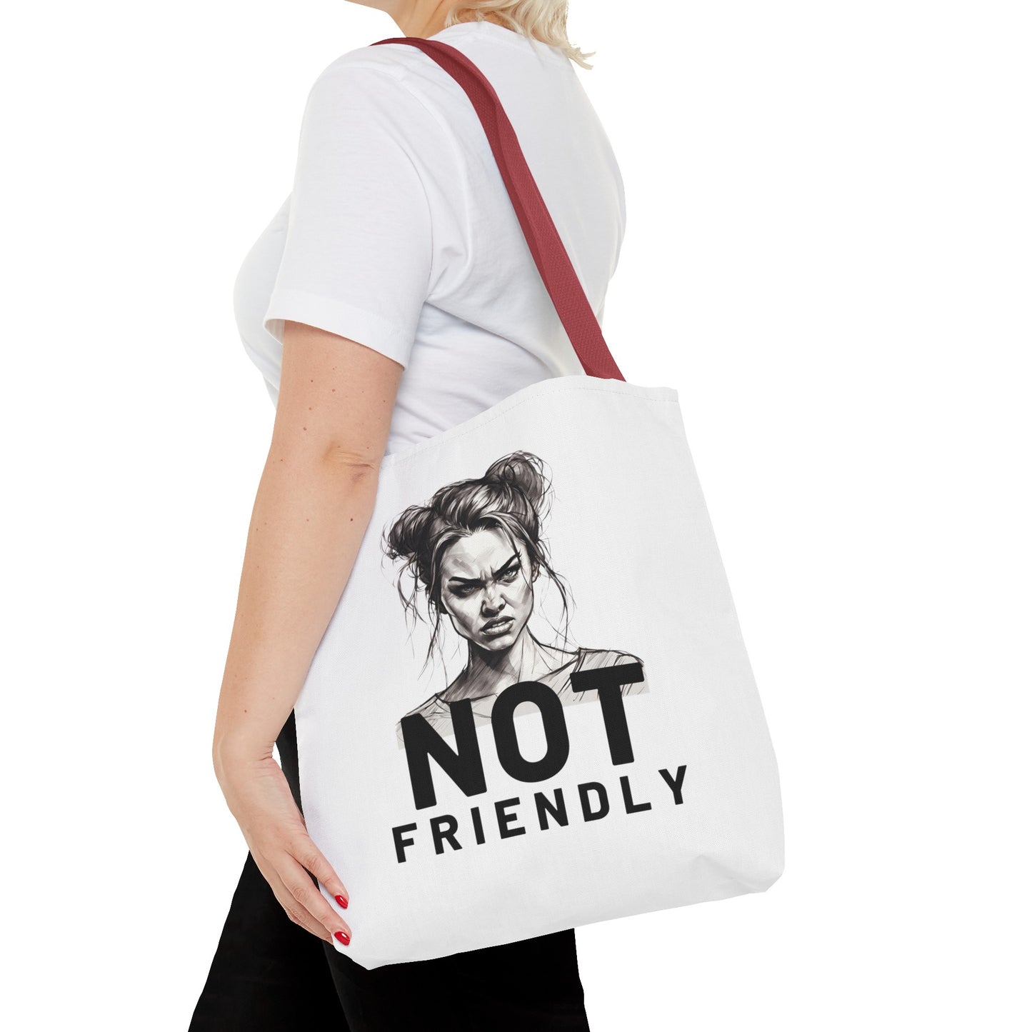 Not Friendly Tote Bag (AOP)