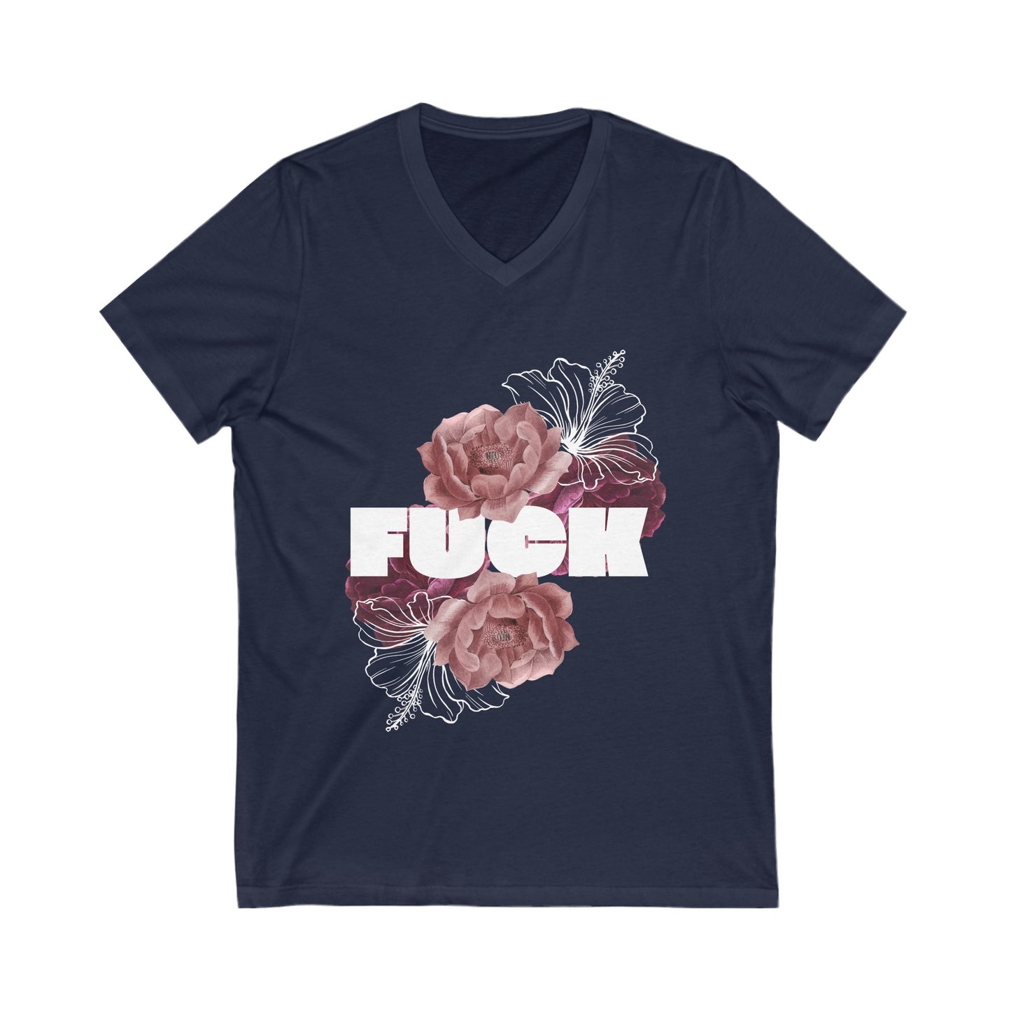 Women's Floral F*ck V-Neck Tee
