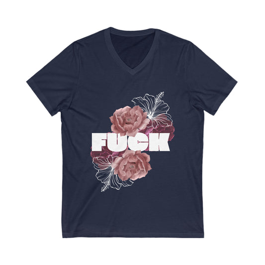 Women's Floral F*ck V-Neck Tee