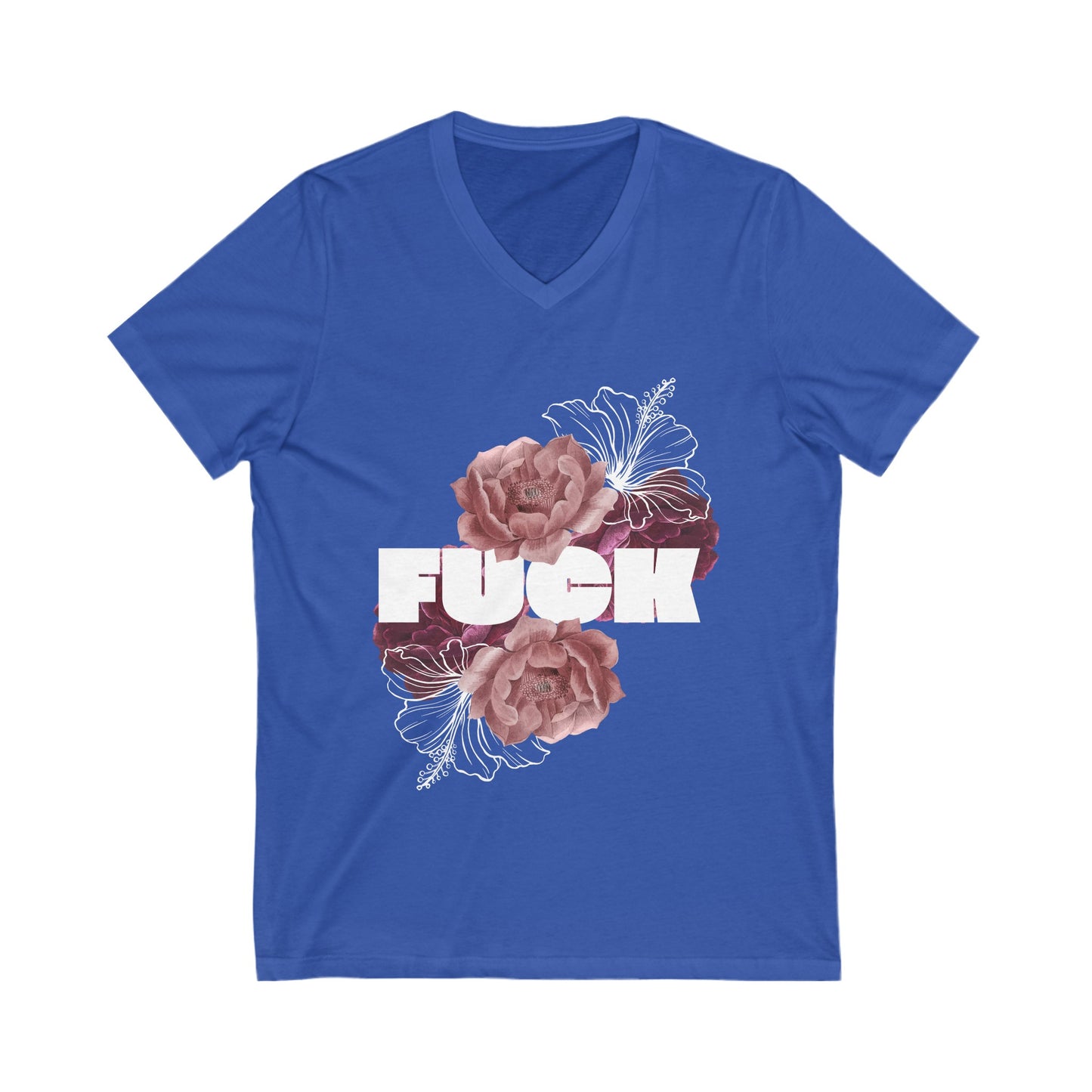 Women's Floral F*ck V-Neck Tee