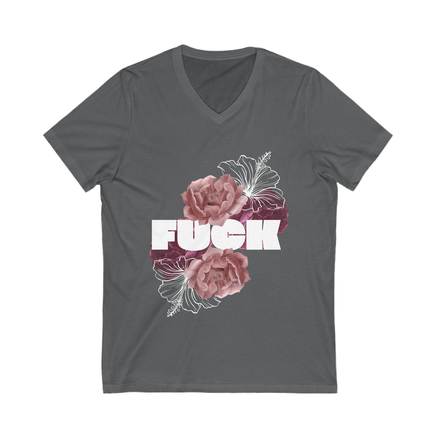 Women's Floral F*ck V-Neck Tee