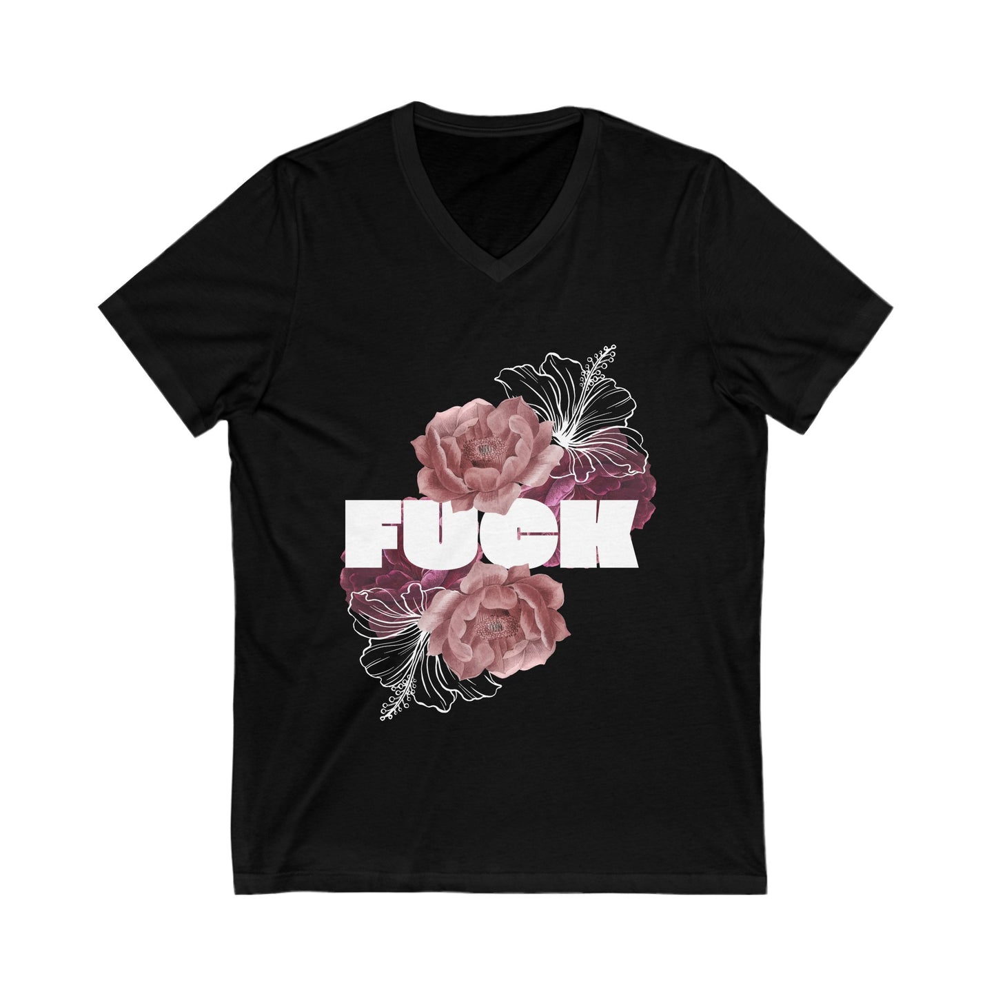 Women's Floral F*ck V-Neck Tee