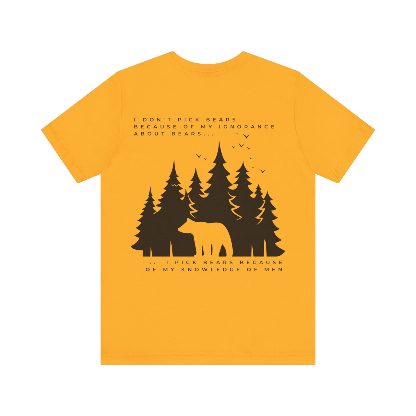 Women's Two-Sided Graphic "Team Bear" Tee - Black Graphics