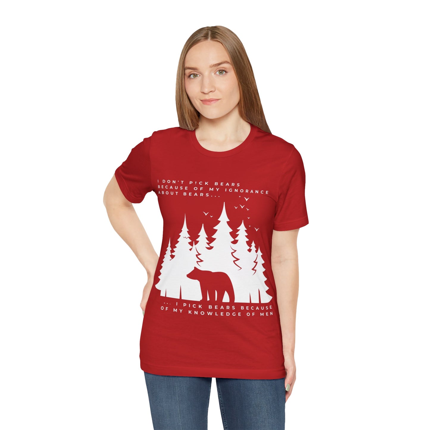 Women's Bear Quote Tee - White Graphic
