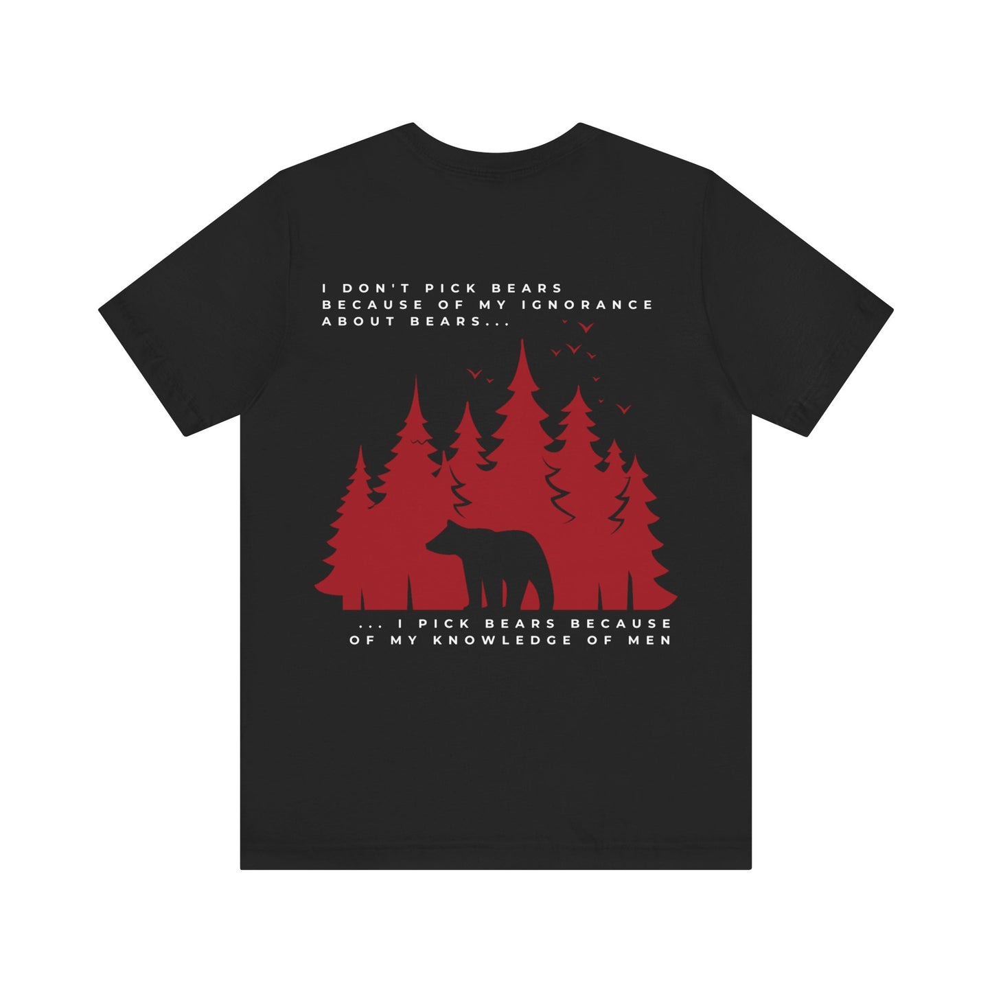 Women's Two-Sided Graphic "Team Bear" Tee - Red and White Graphics