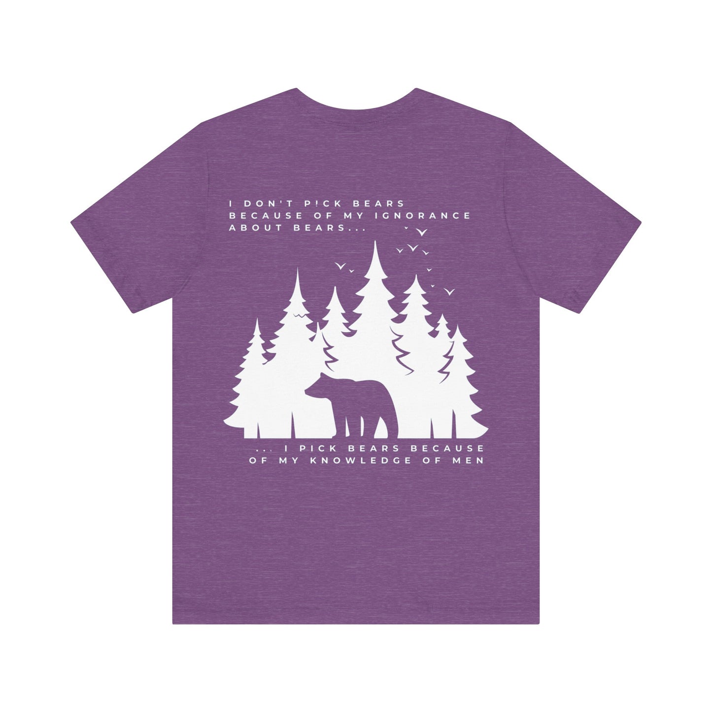 Women's Two-Sided Graphic "Team Bear" Tee - White Graphics