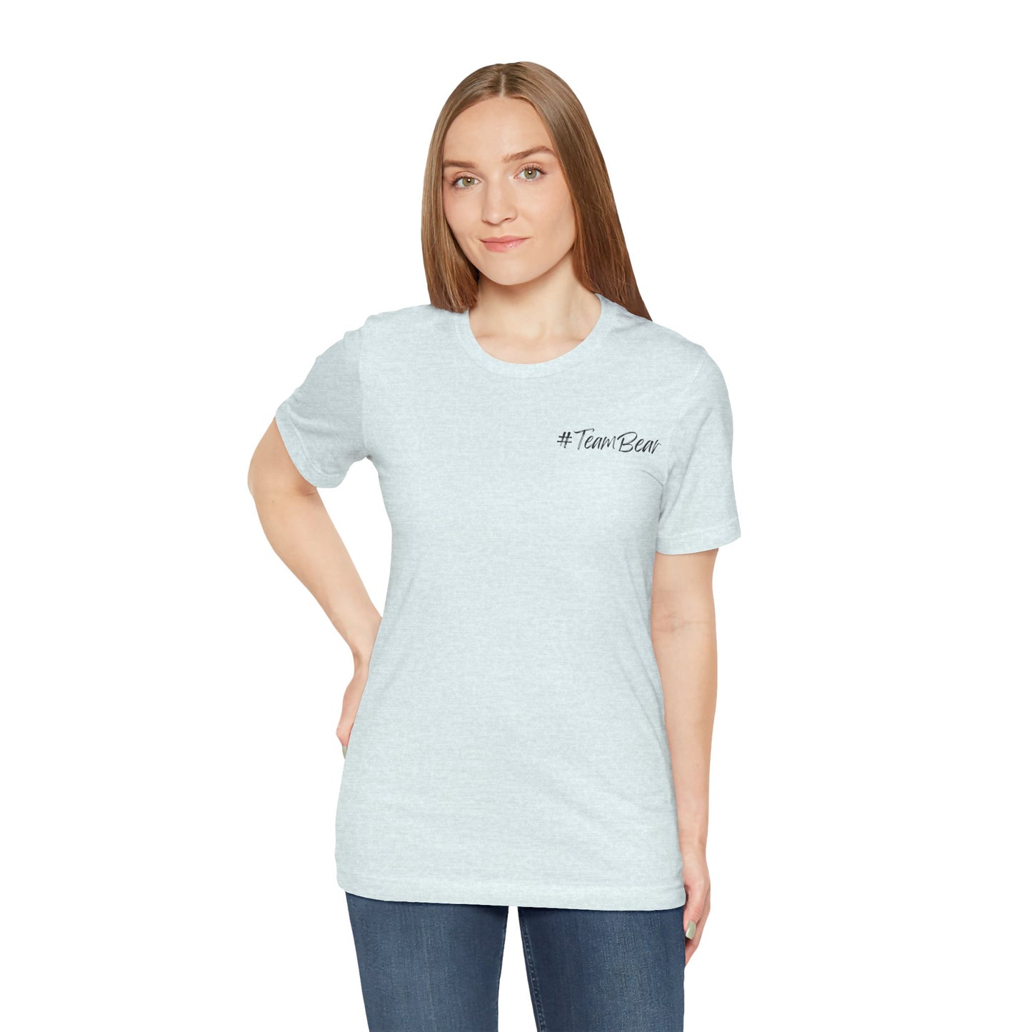 Women's Two-Sided Graphic "Team Bear" Tee - Black Graphics