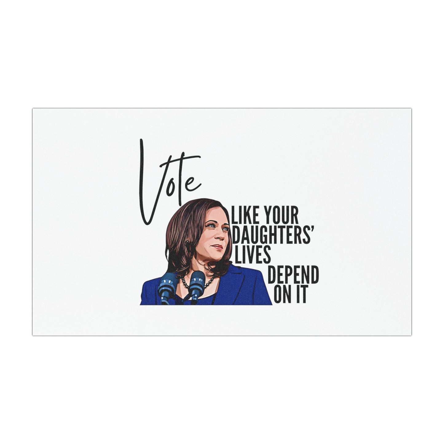 Harris 2024 Car Magnet - 7.5x4.5 - Design 1