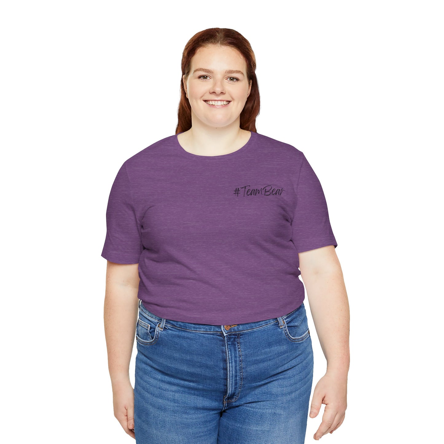 Women's Two-Sided Graphic "Team Bear" Tee - Black Graphics
