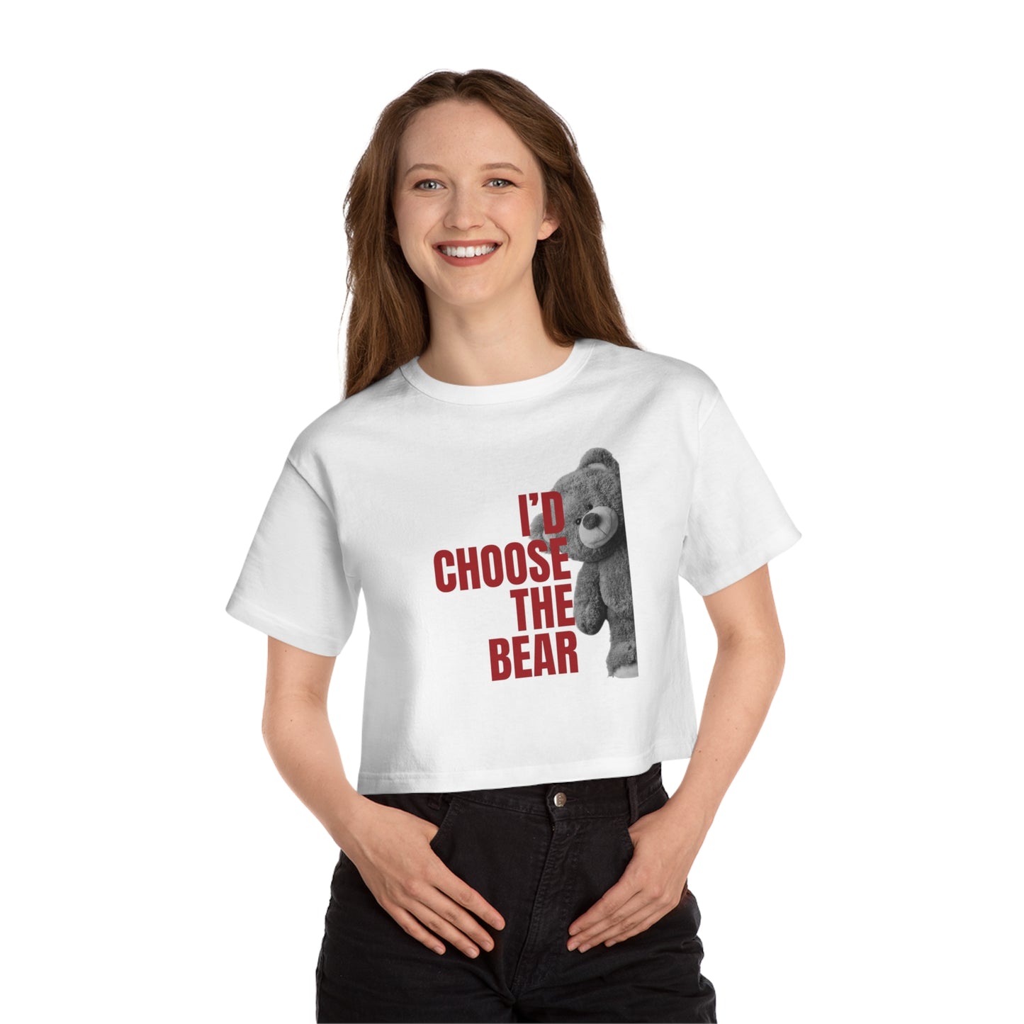 Women's Teddy Bear Cropped T-Shirt