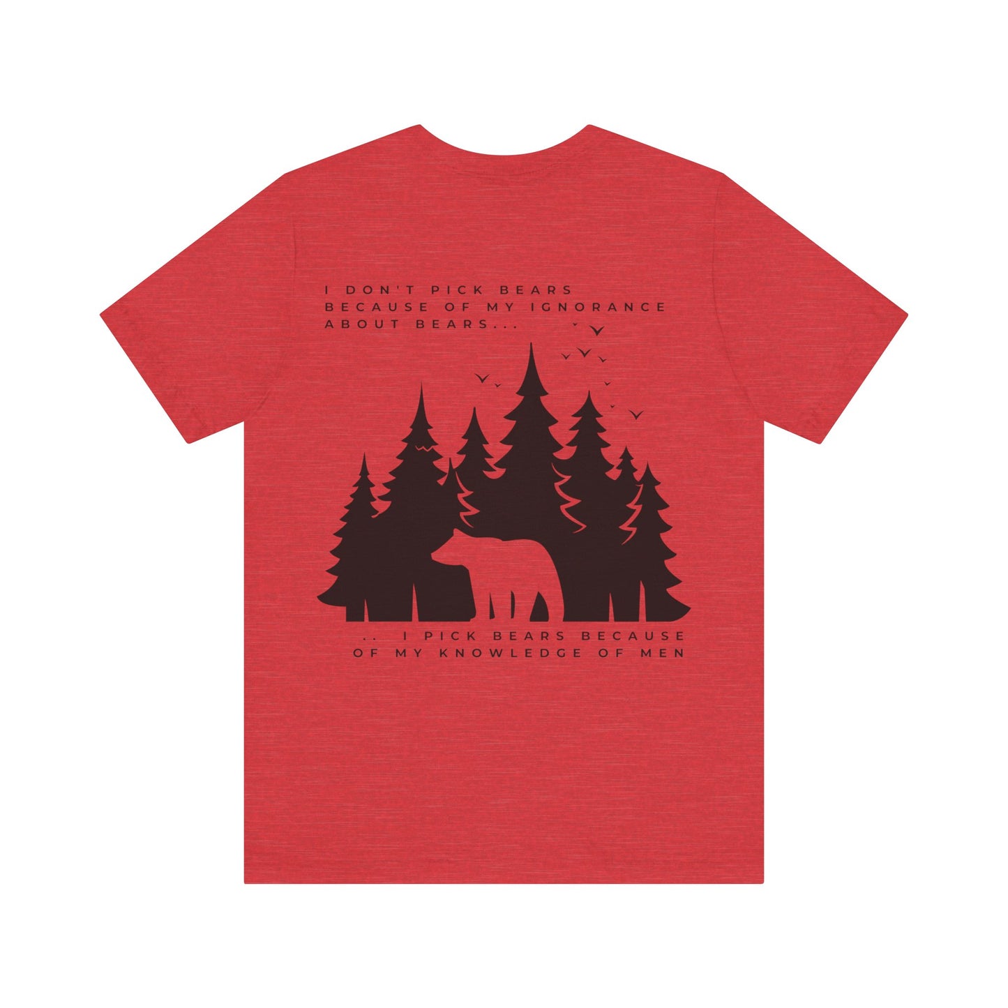 Women's Two-Sided Graphic "Team Bear" Tee - Black Graphics