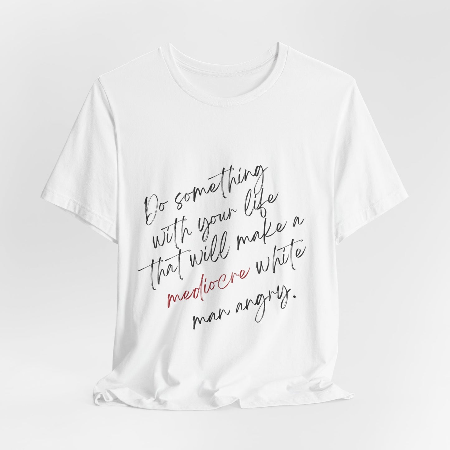 Women's Mediocre Man Short Sleeve Tee 2 - Black Graphic