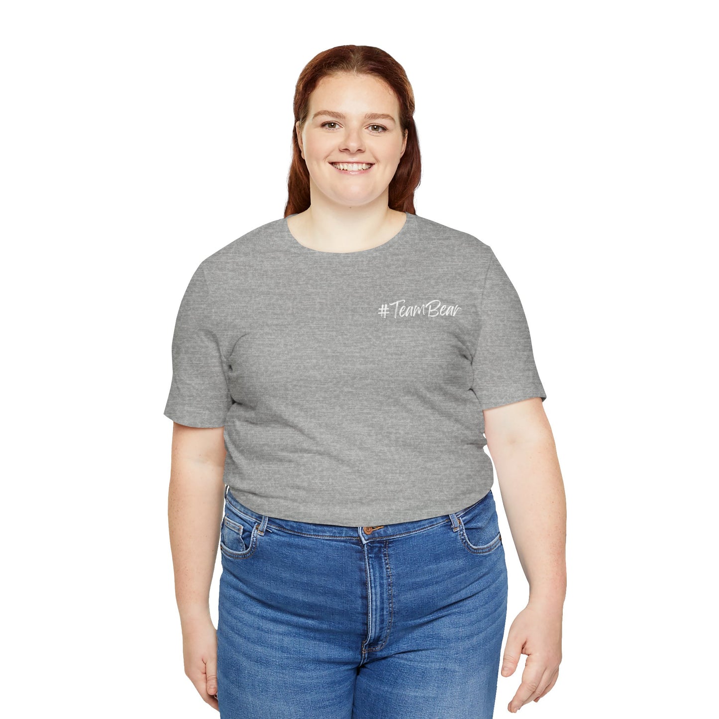 Women's Two-Sided Graphic "Team Bear" Tee - White Graphics