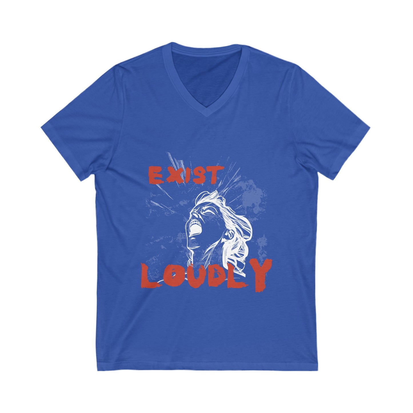 Women's Exist Loudly V-Neck Tee