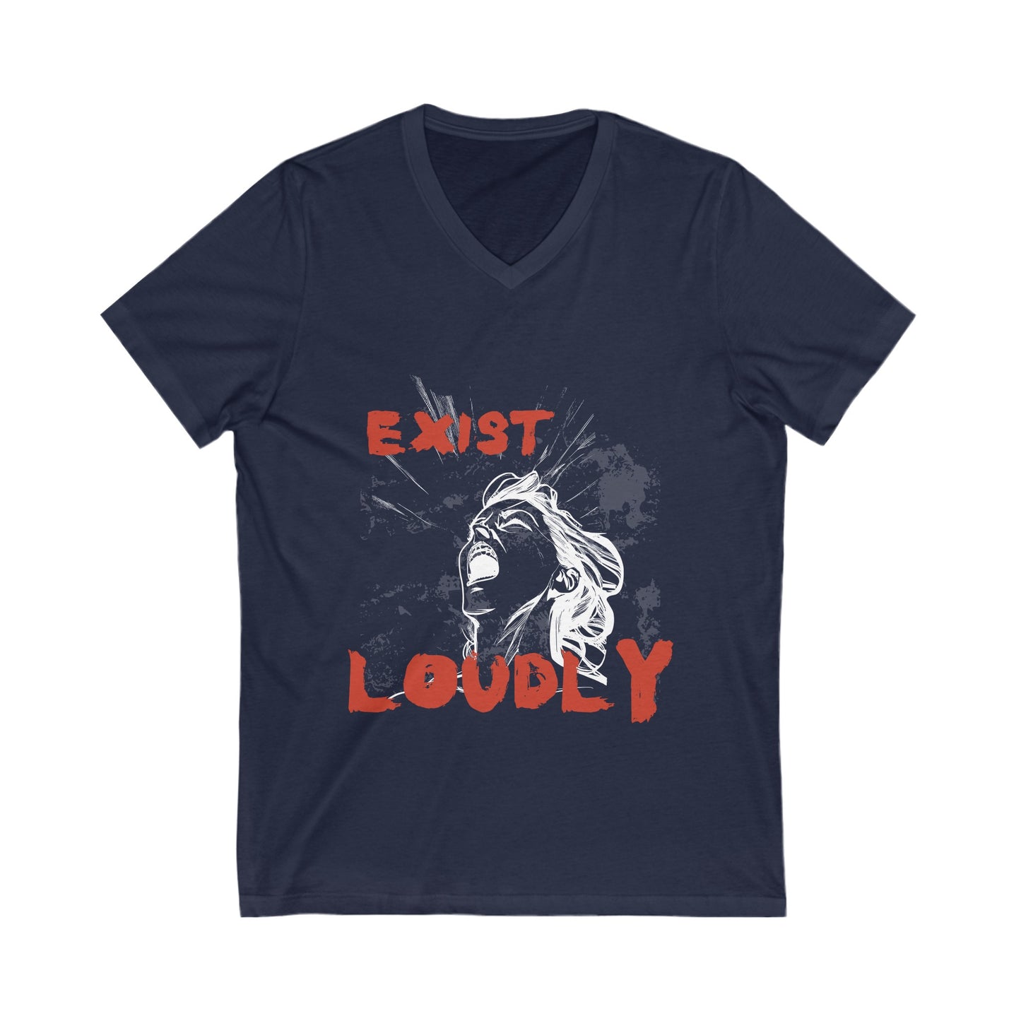 Women's Exist Loudly V-Neck Tee