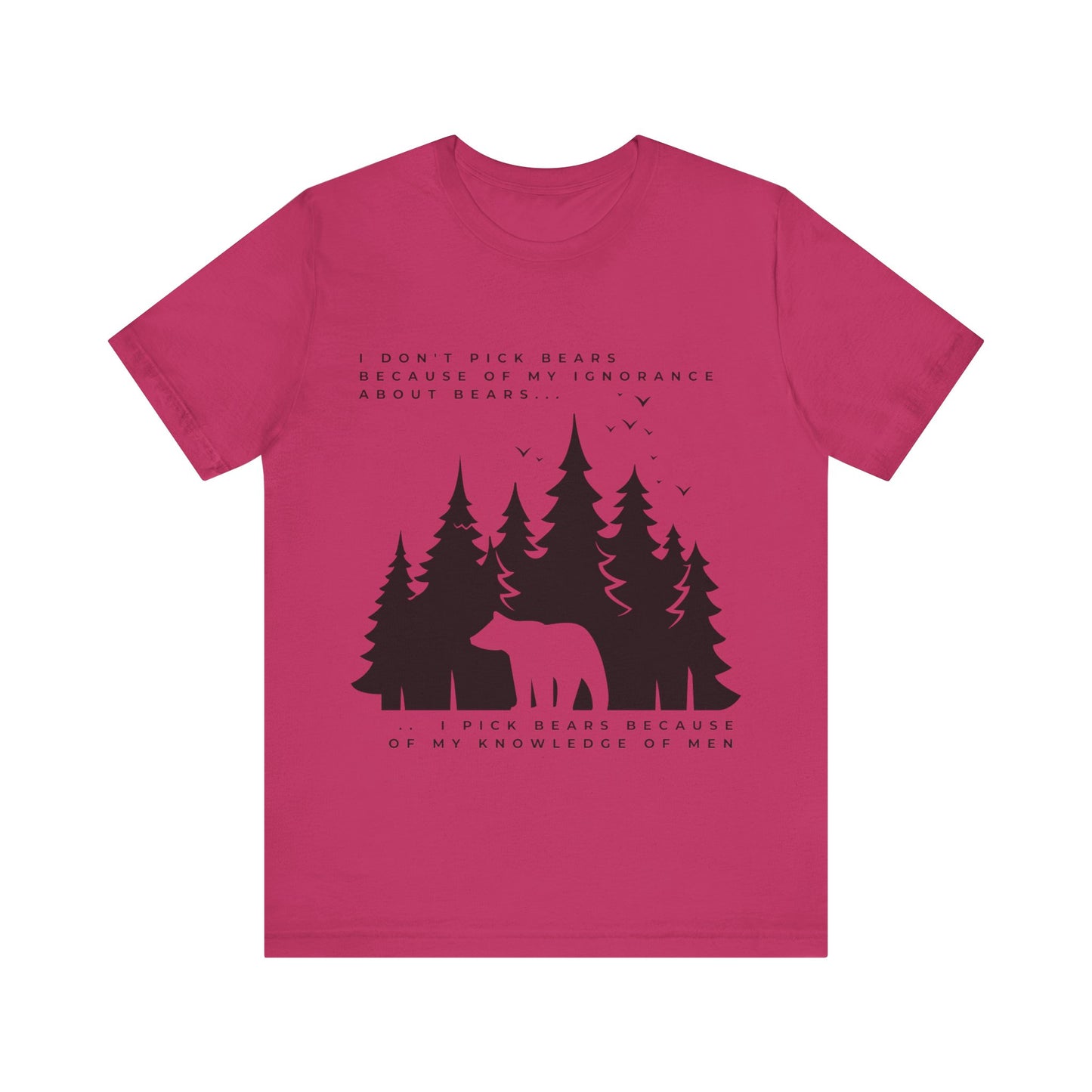 Women's Bear Quote Tee - Black Graphic
