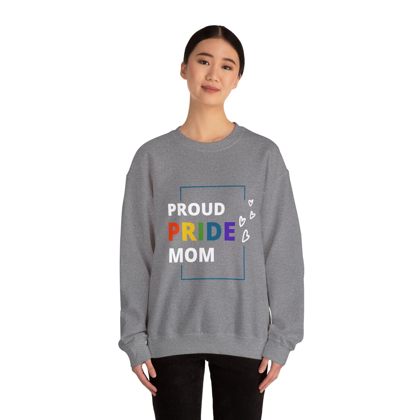 Proud Pride Mom Crewneck Sweatshirt