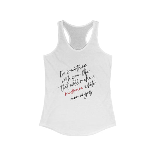 Women's Mediocre Man Racerback Tank 2 - Black Graphic