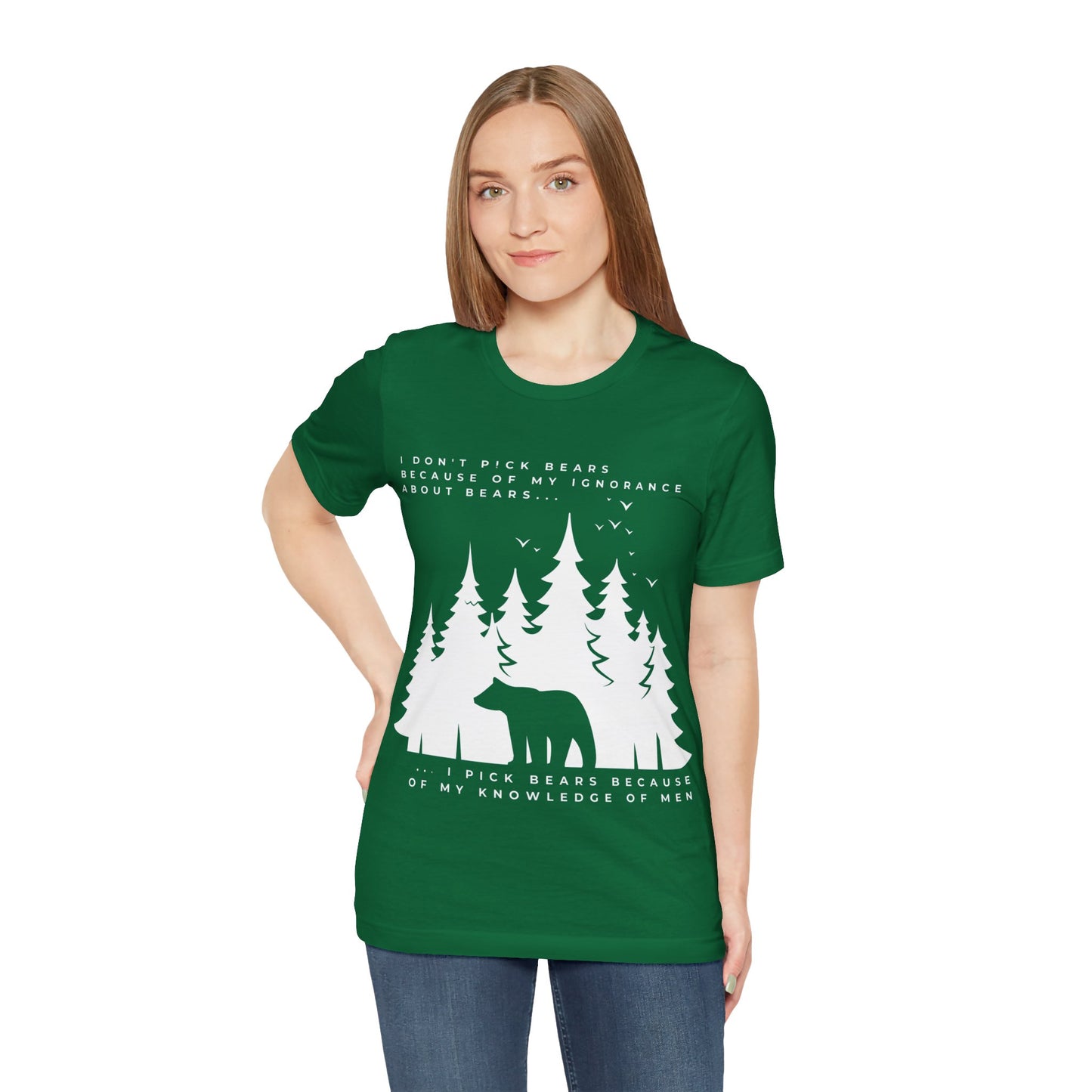 Women's Bear Quote Tee - White Graphic