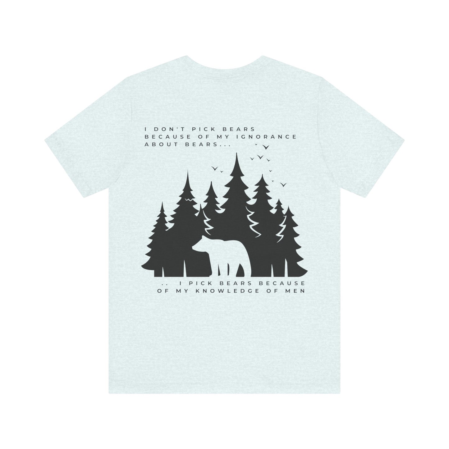 Women's Two-Sided Graphic "Team Bear" Tee - Black Graphics