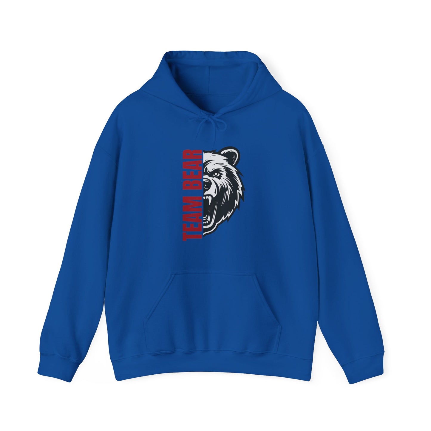 Women's "Team Bear" Hooded Sweatshirt - Red Lettering