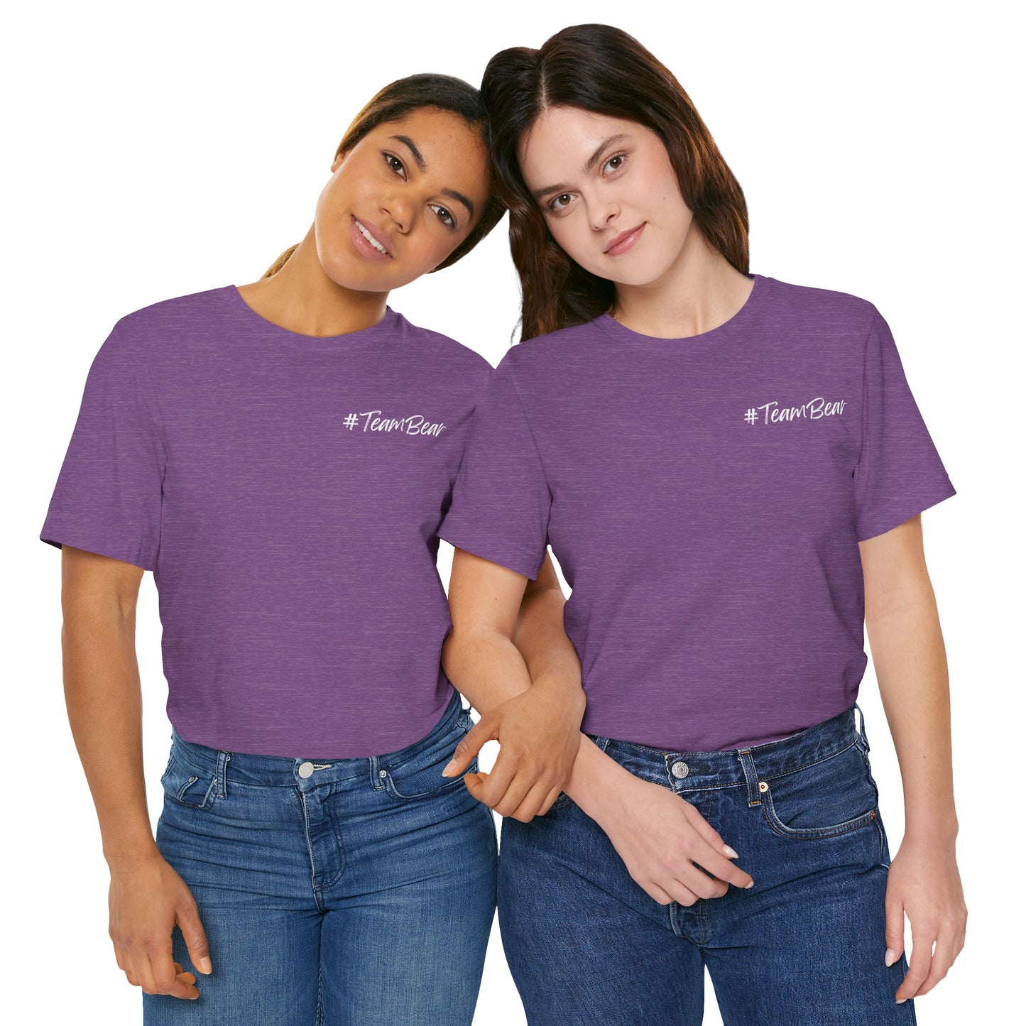 Women's Two-Sided Graphic "Team Bear" Tee - White Graphics