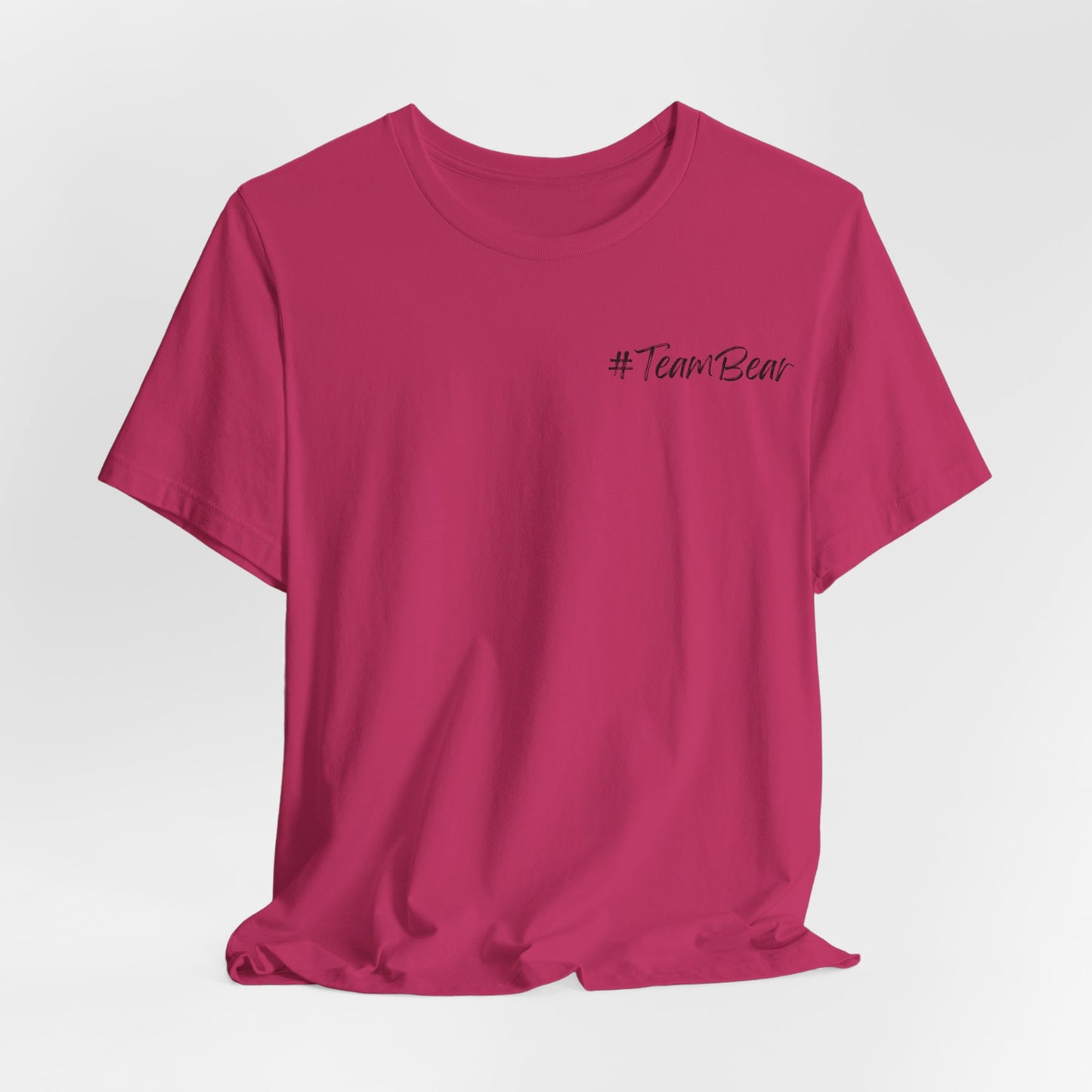 Women's Two-Sided Graphic "Team Bear" Tee - Black Graphics