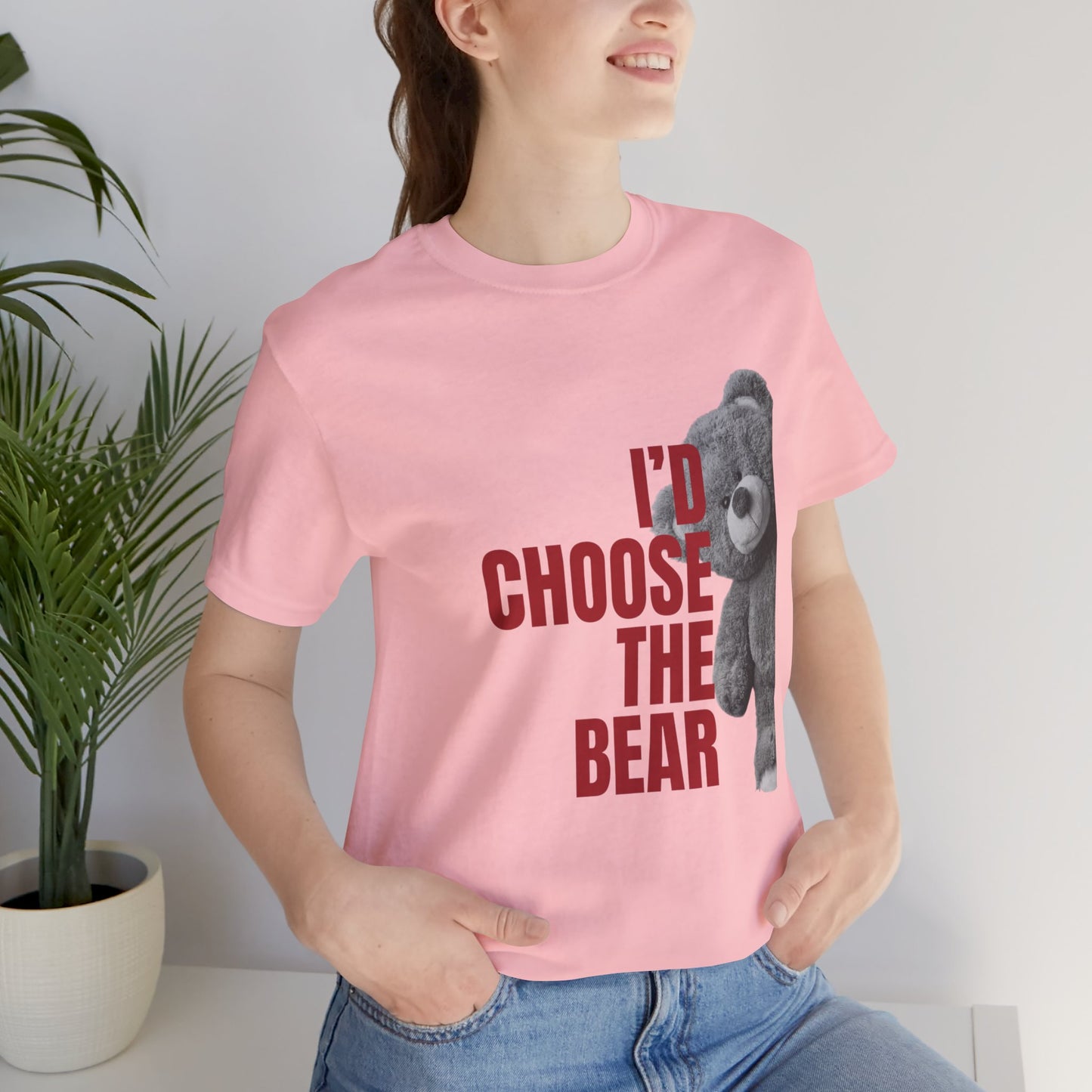 Women's Teddy Bear Tee - Red Writing