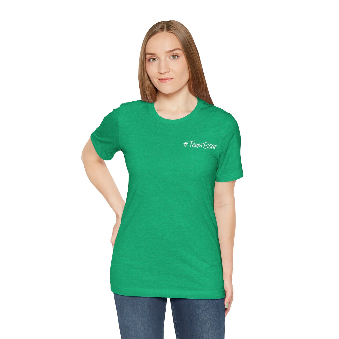 Women's Two-Sided Graphic "Team Bear" Tee - White Graphics