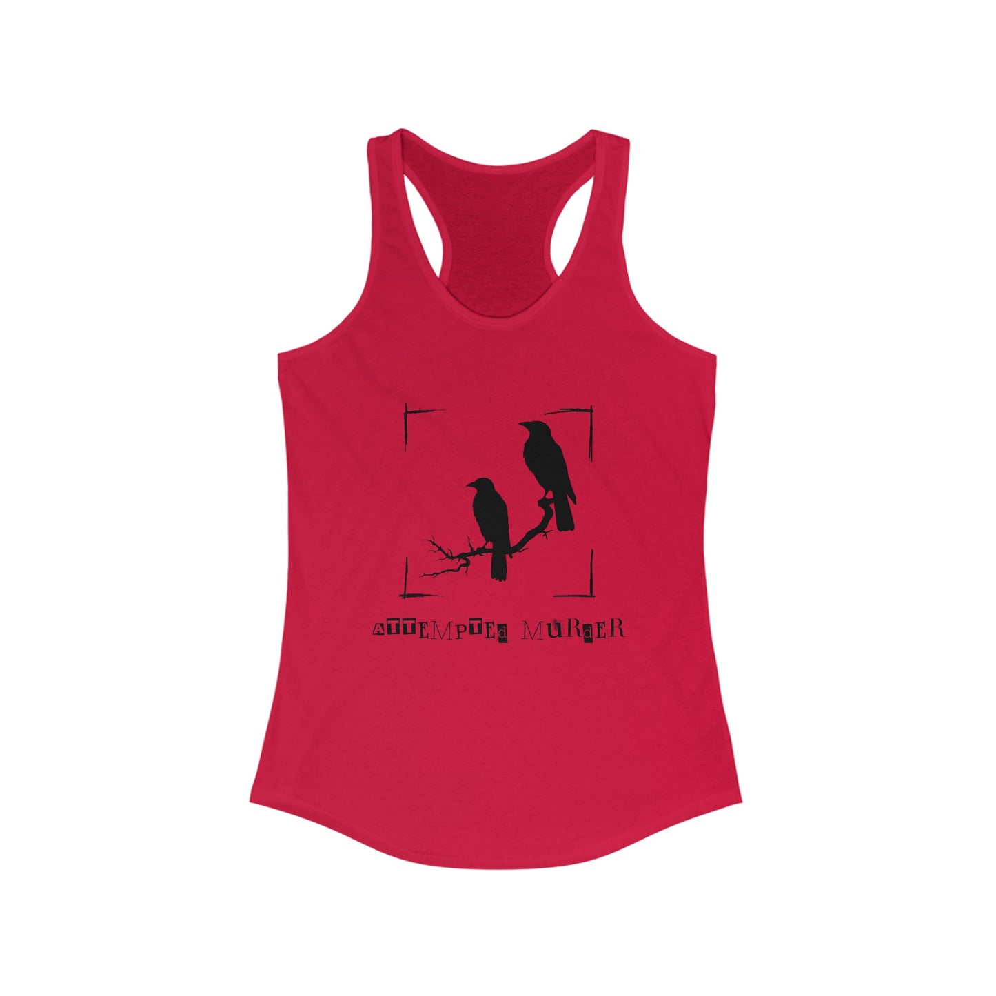 "Attempted Murder" Crow Racerback Tank