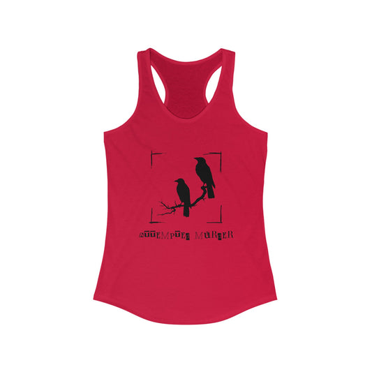 "Attempted Murder" Crow Racerback Tank