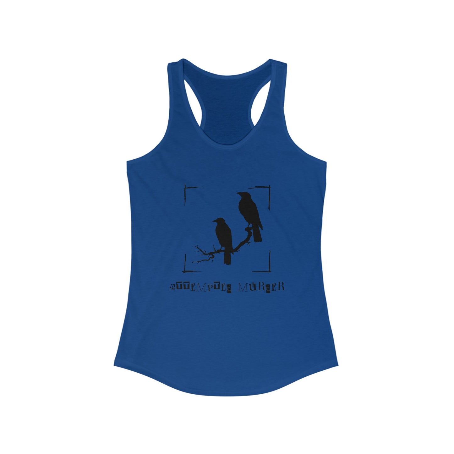"Attempted Murder" Crow Racerback Tank