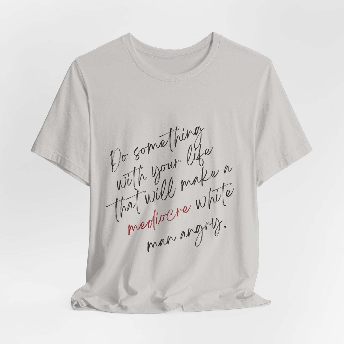 Women's Mediocre Man Short Sleeve Tee 2 - Black Graphic