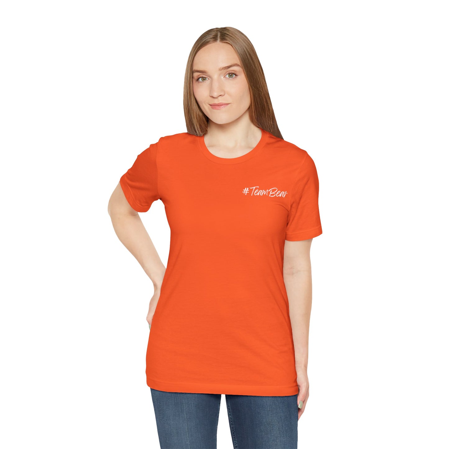 Women's Two-Sided Graphic "Team Bear" Tee - White Graphics