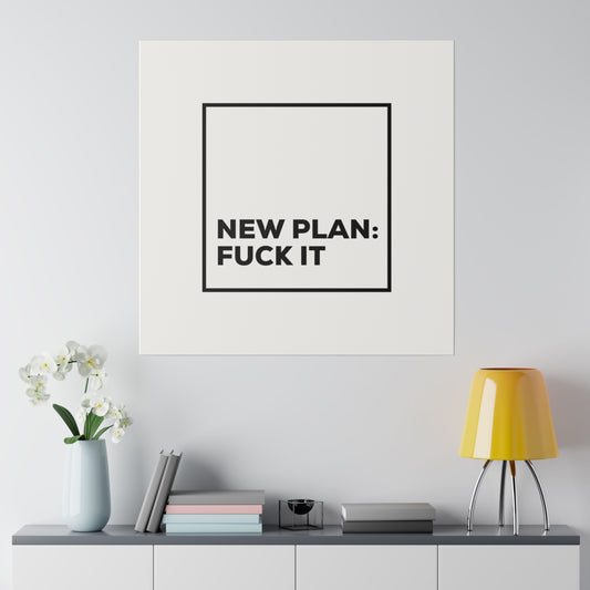 New Plan Matte Canvas, Stretched, 0.75"