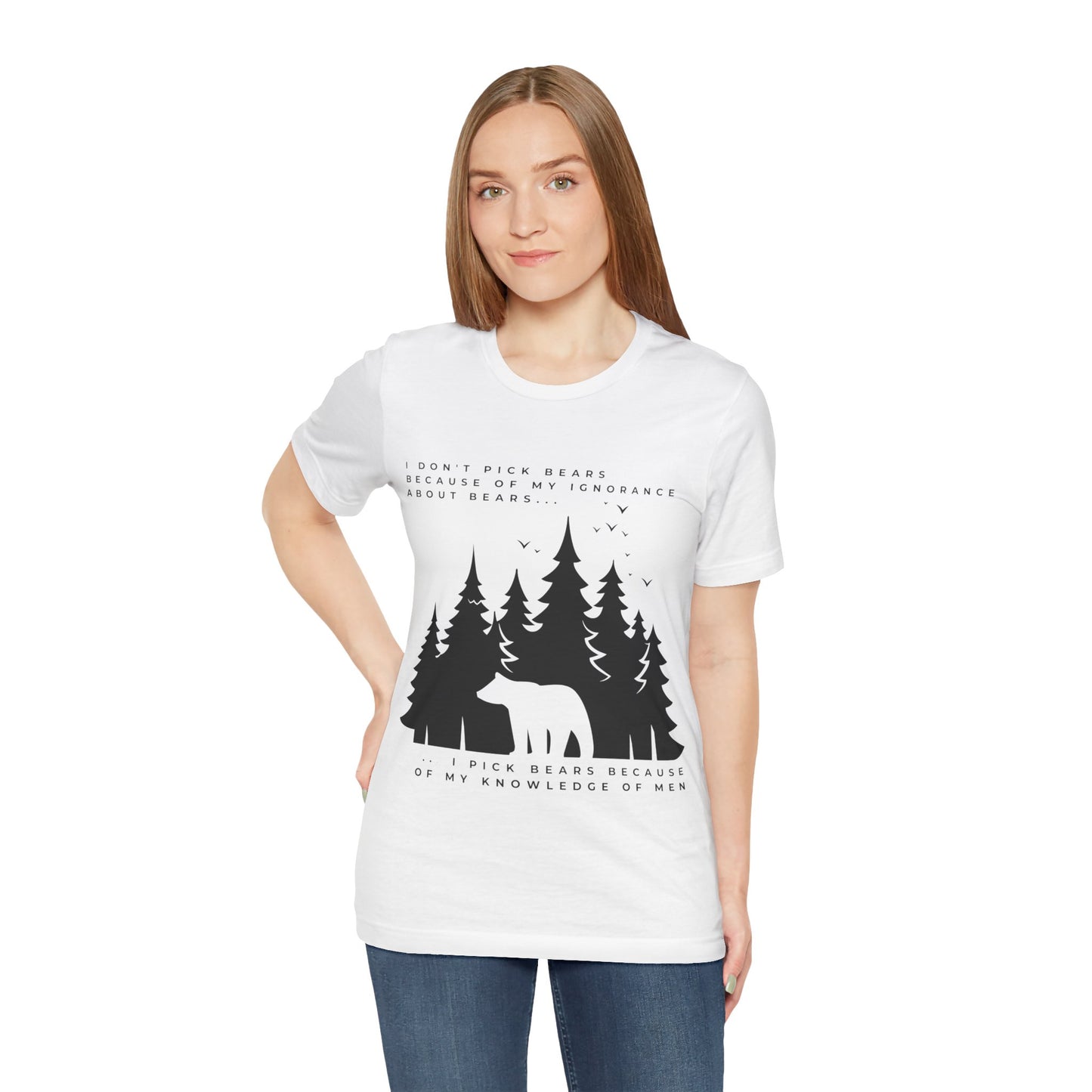 Women's Bear Quote Tee - Black Graphic