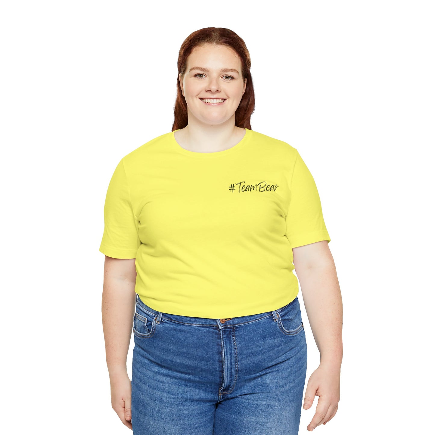 Women's Two-Sided Graphic "Team Bear" Tee - Black Graphics