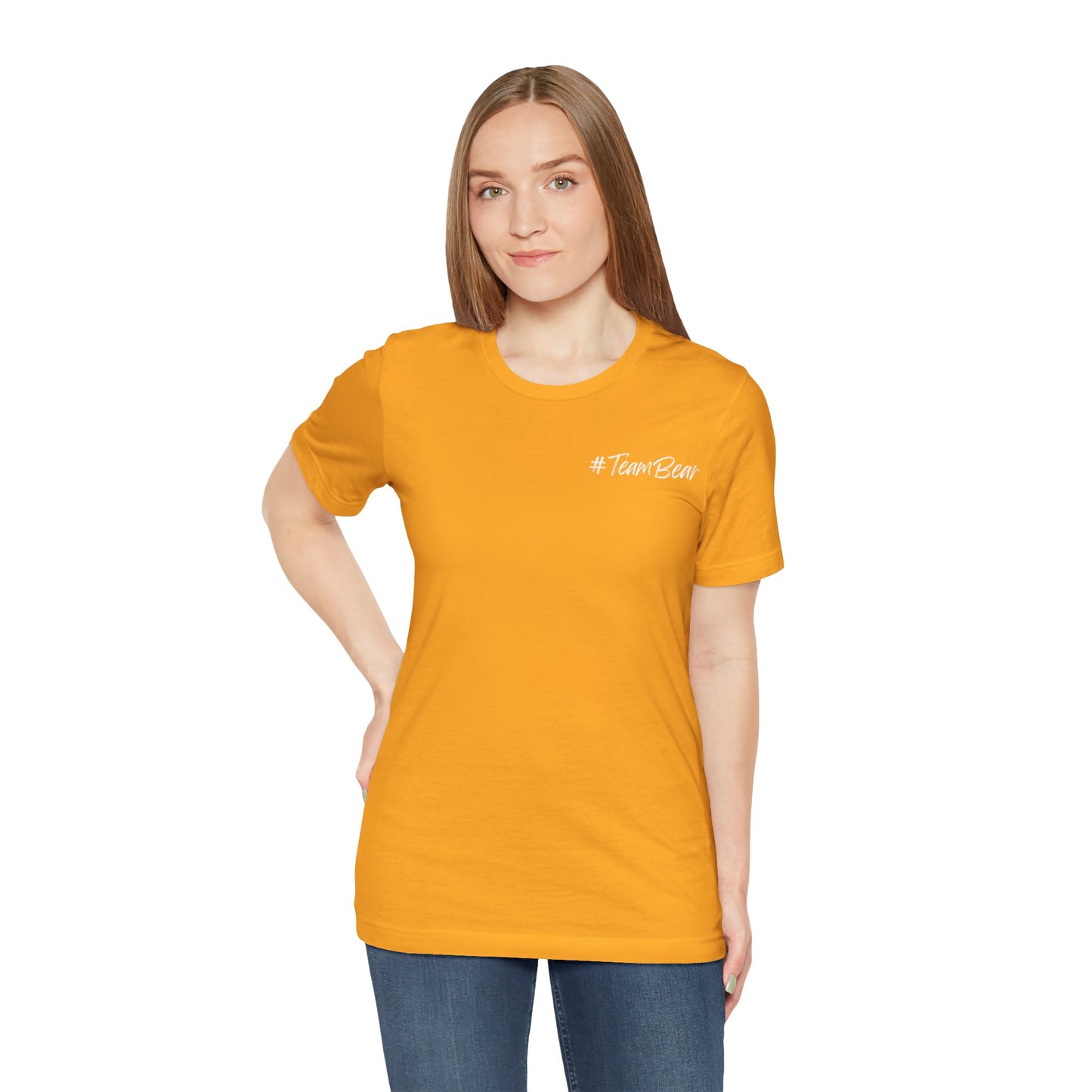 Women's Two-Sided Graphic "Team Bear" Tee - White Graphics