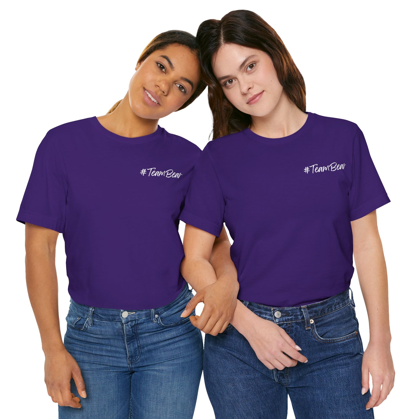 Women's Two-Sided Graphic "Team Bear" Tee - White Graphics