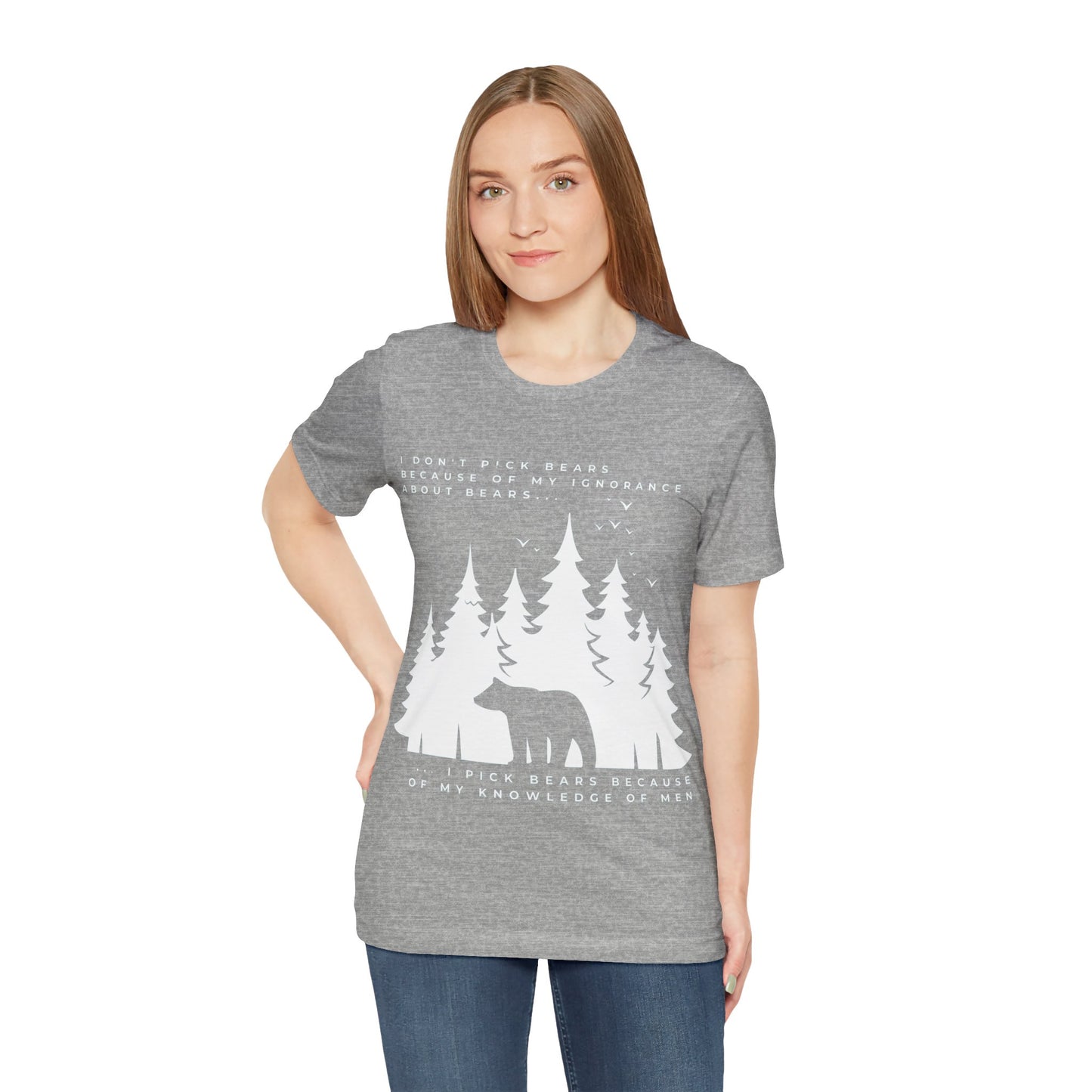 Women's Bear Quote Tee - White Graphic
