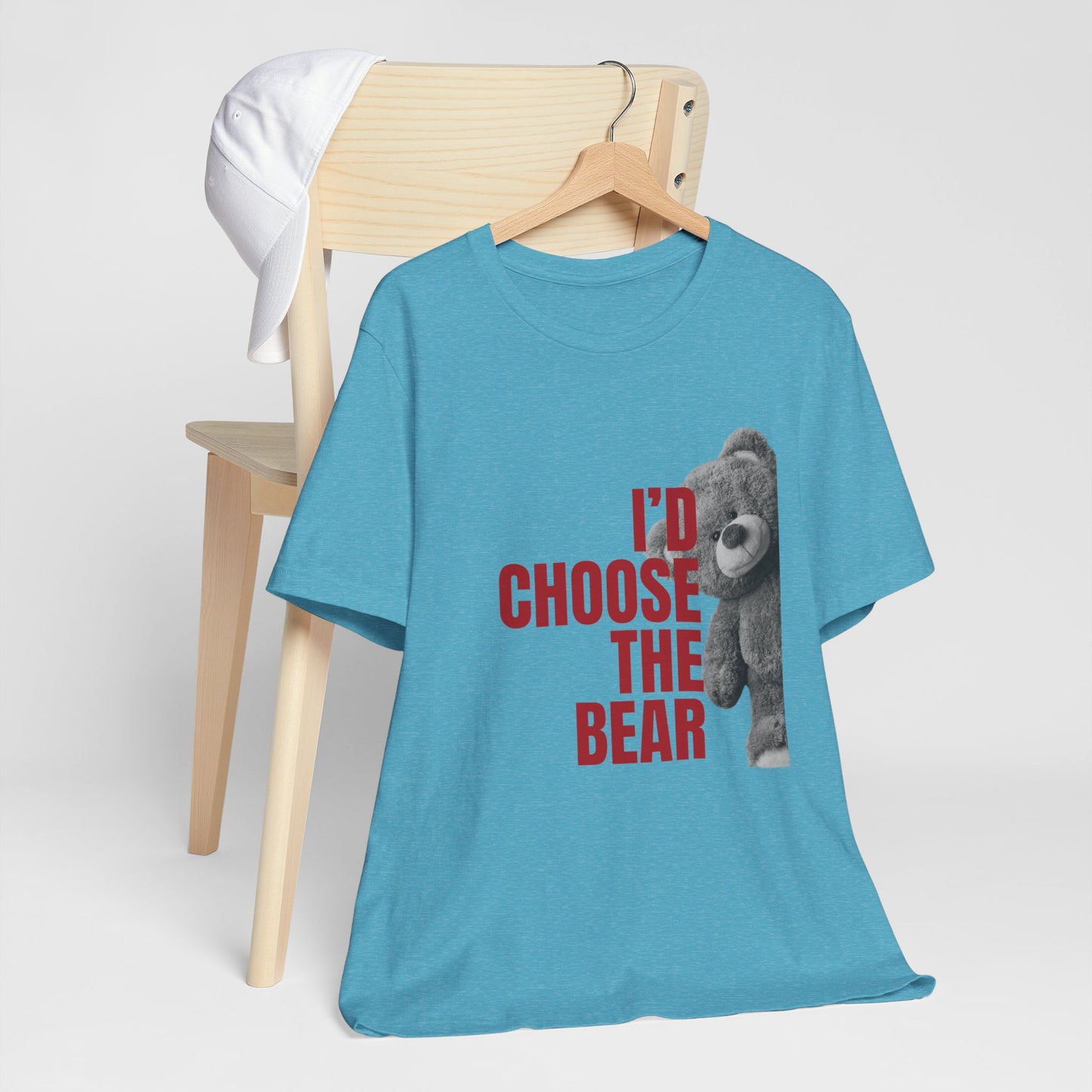 Women's Teddy Bear Tee - Red Writing