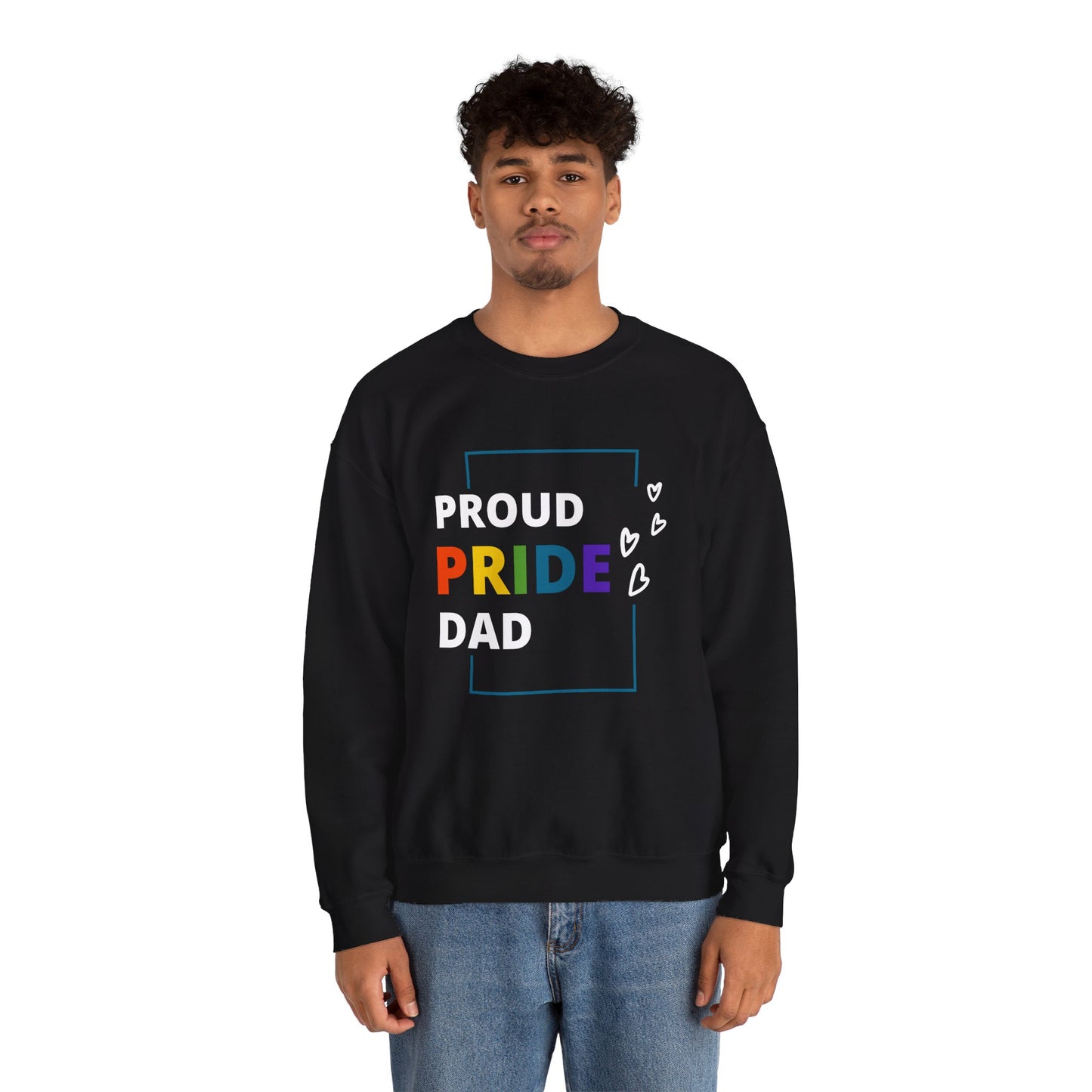 Proud Pride Dad Crewneck Sweatshirt