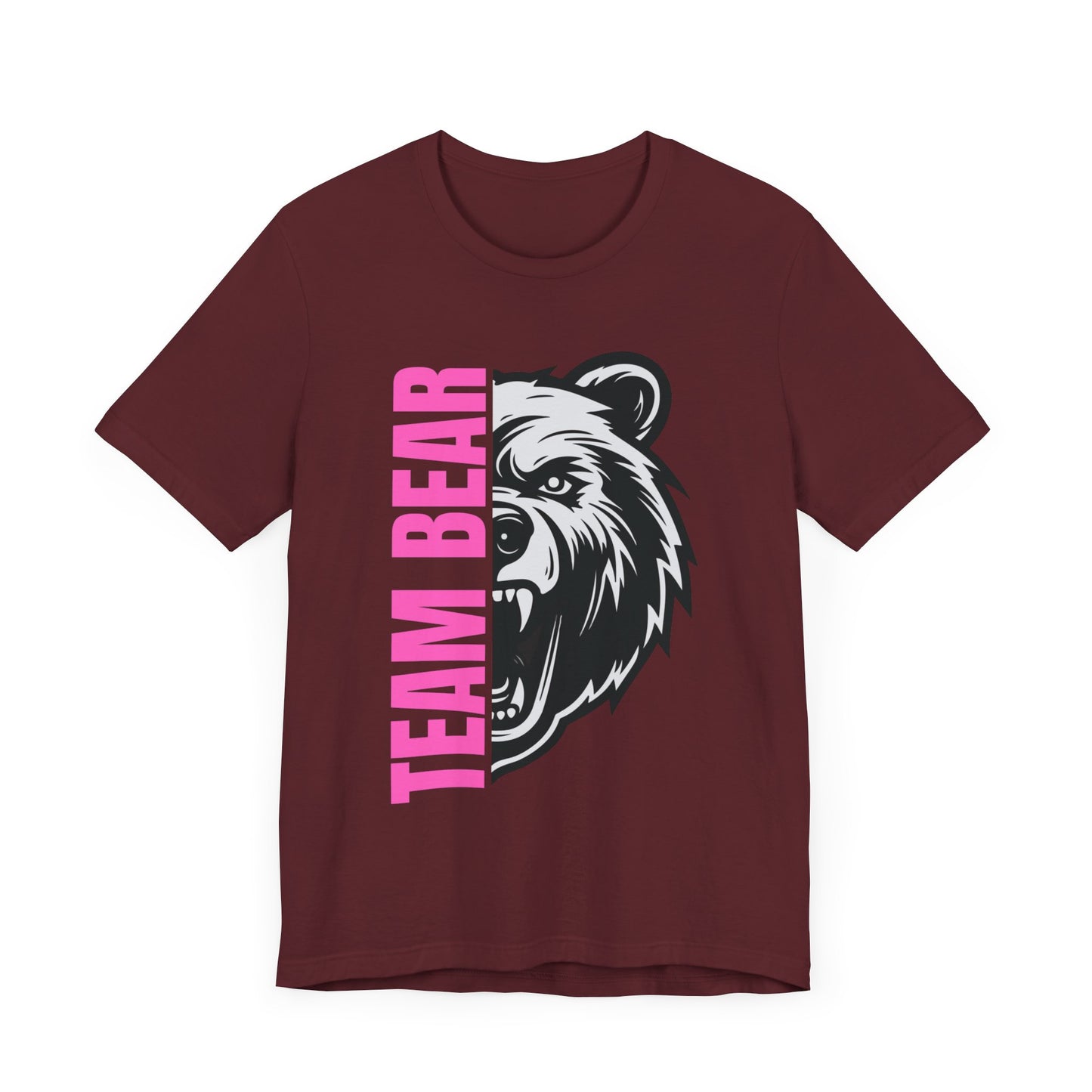 Women's "Team Bear" Tee - Pink Lettering