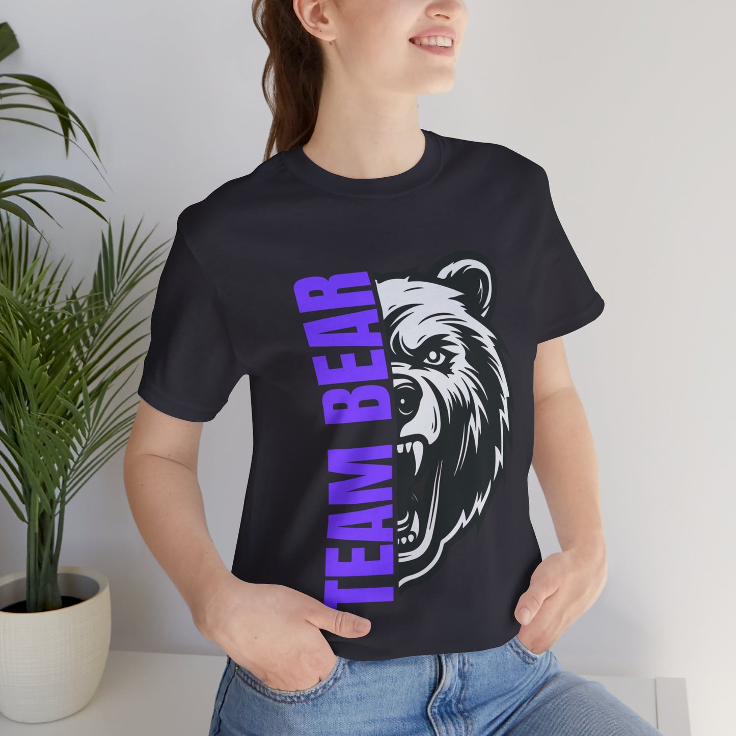 Women's "Team Bear" Tee - Purple Lettering