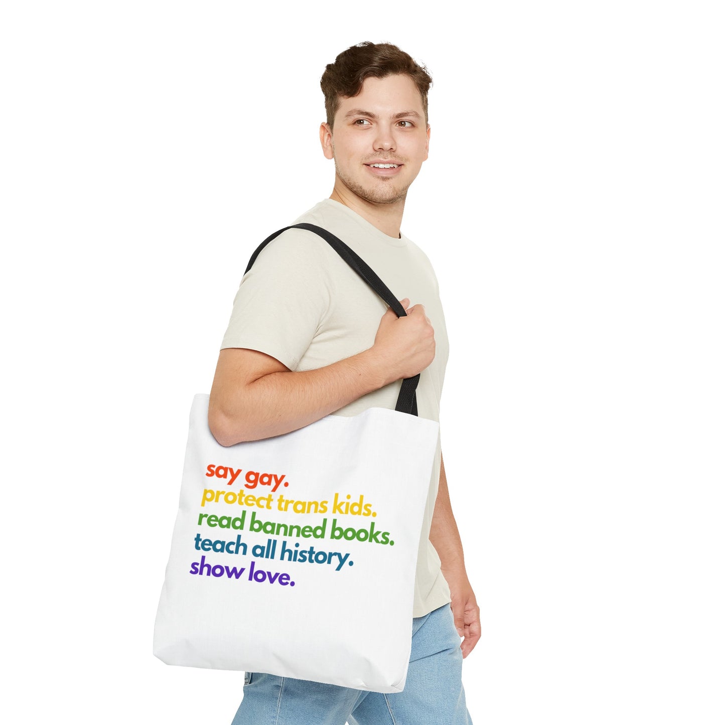 Pride Quote Tote Bag (AOP)