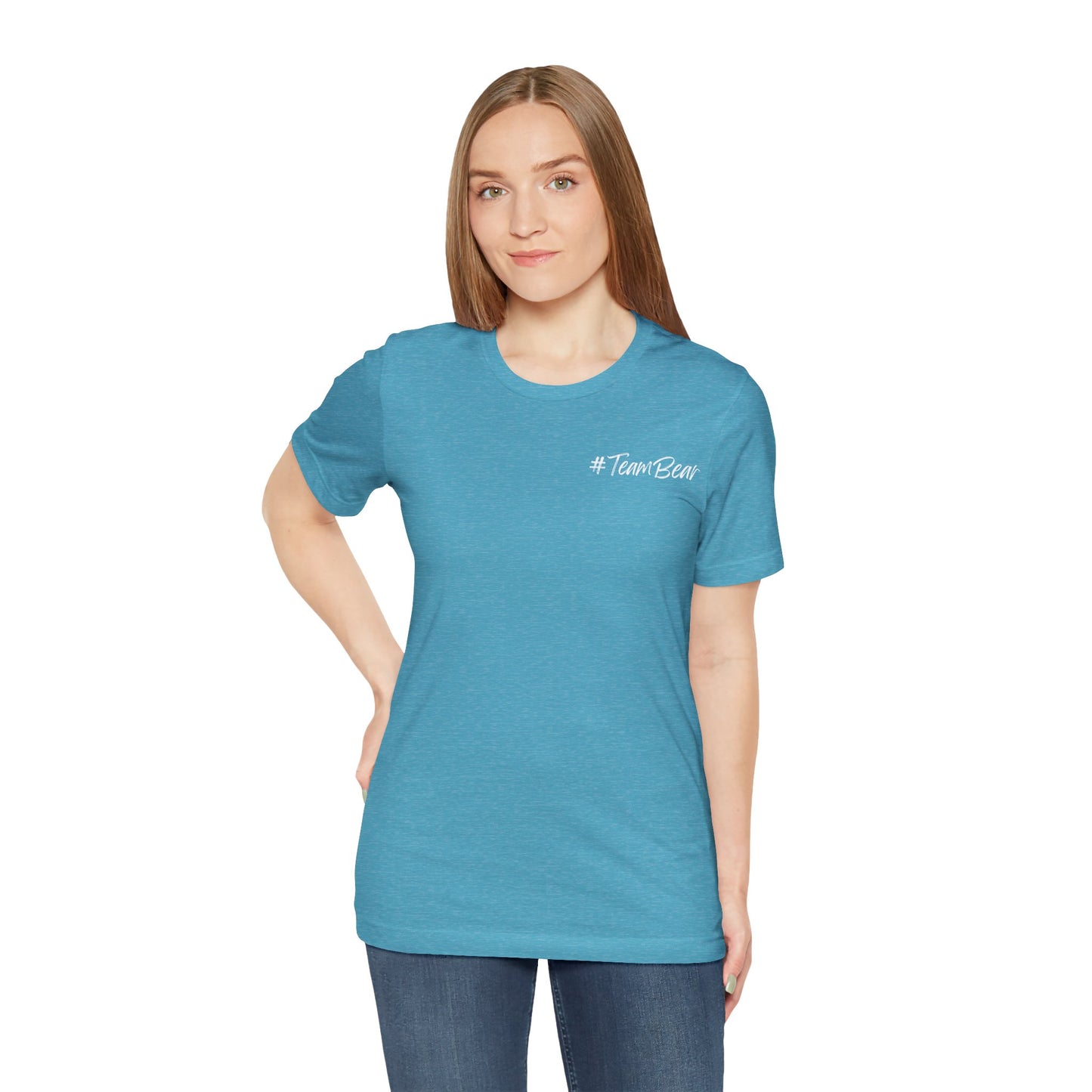 Women's Two-Sided Graphic "Team Bear" Tee - White Graphics