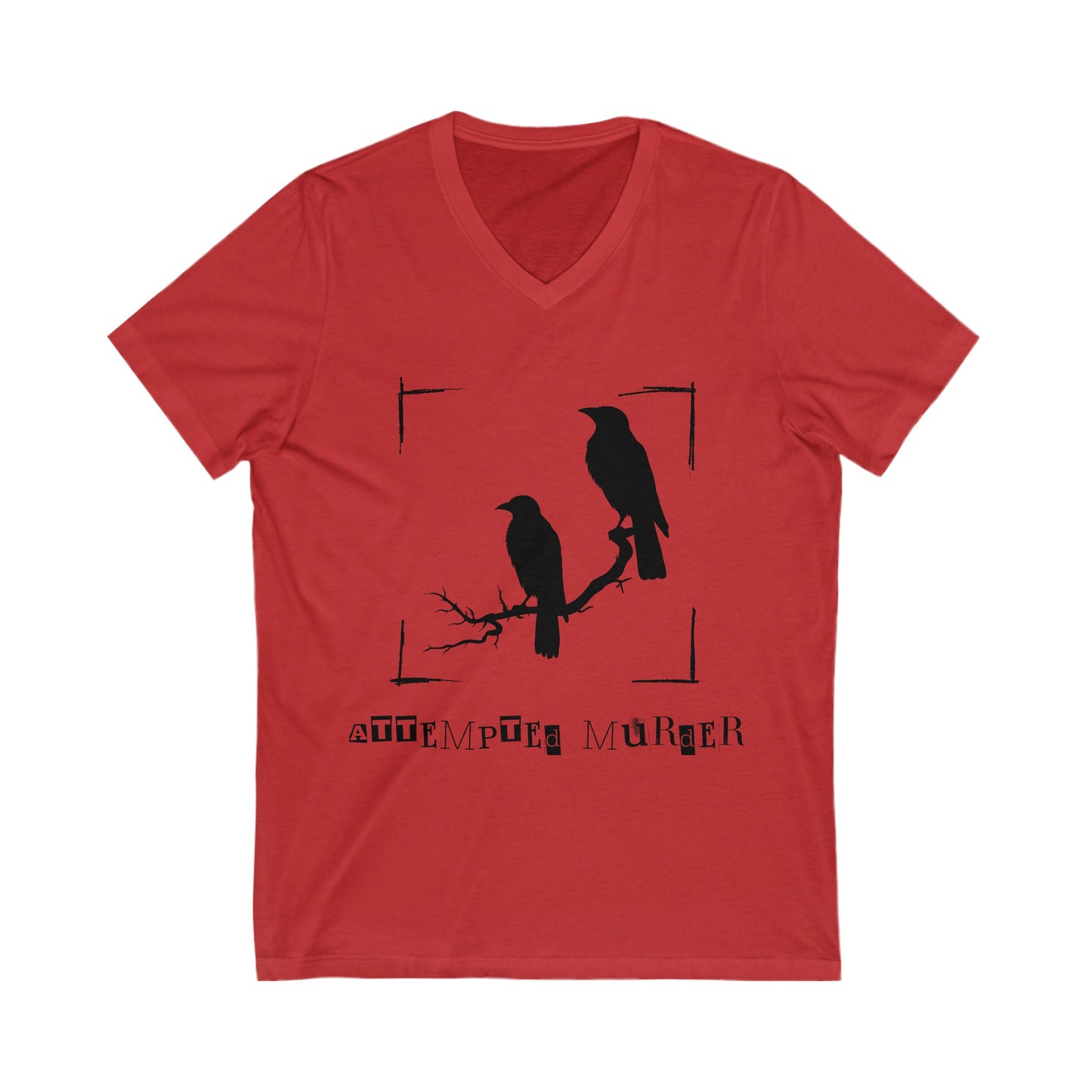 "Attempted Murder" Crow V-Neck Tee