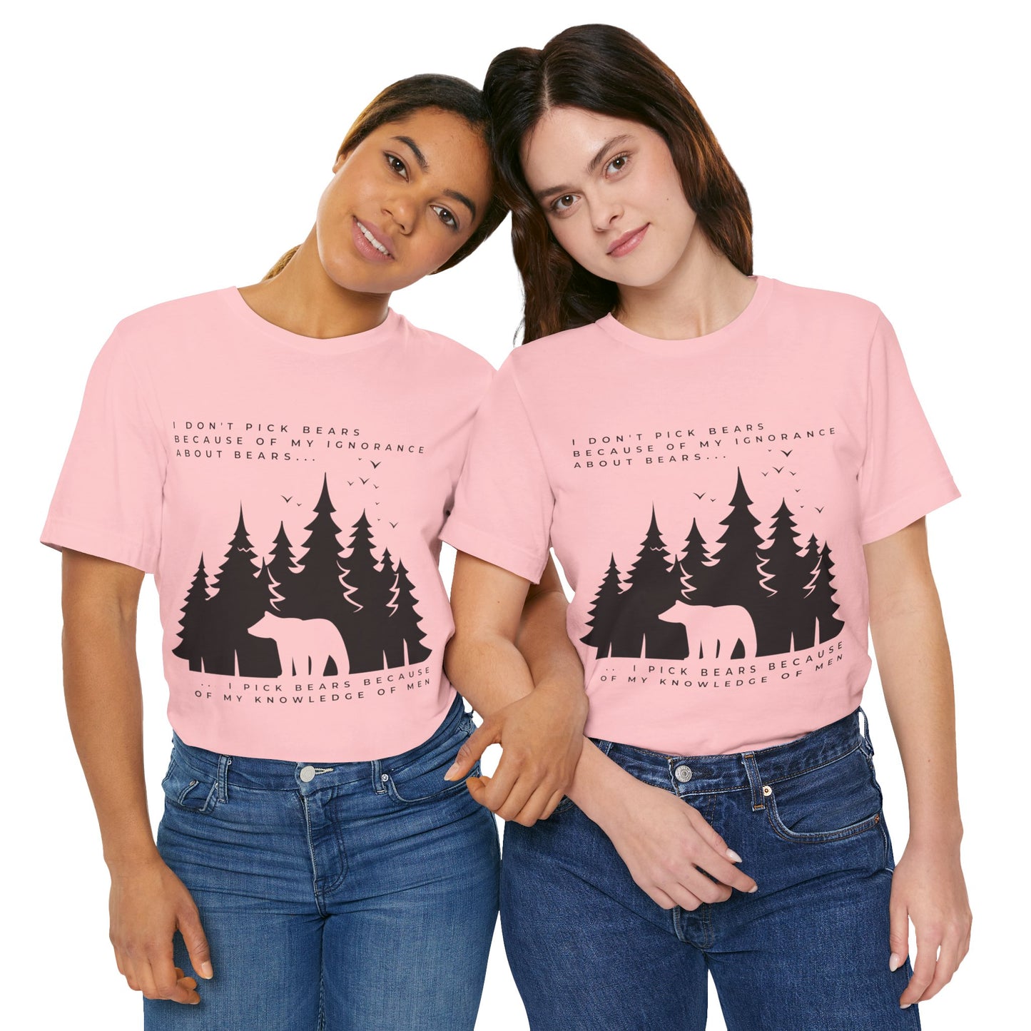 Women's Bear Quote Tee - Black Graphic